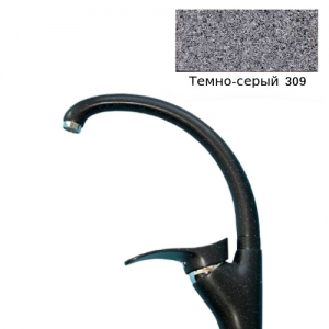 Смеситель для кухонной мойки Ulgran U-001 (однорычажный, цвет темно-серый)
