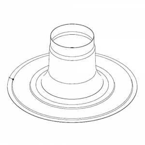 Манжета декоративная наружная для раздельного дымохода Protherm D80 мм (для ГЕПАРД 2015, ПАНТЕРА)