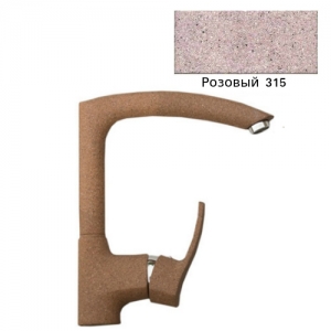 Смеситель для кухонной мойки Ulgran U-005 (однорычажный, цвет розовый)