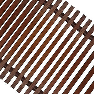 Решетка рулонная деревянная Techno шириной 150 мм, длина 4000 мм (цвет темное дерево)