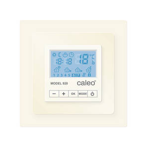 Терморегулятор для теплого пола электронный Caleo 920 (с адаптерами, цвет бежевый)
