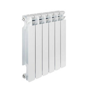 Радиатор алюминиевый BRIXIS BASE 500/100 - 6 секции (подключение боковое, цвет белый)