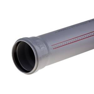 Труба для внутренней канализации Ostendorf HTEM - D50x1.8 мм, длина 150 мм (цвет серый)