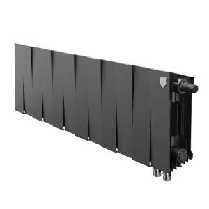 Радиатор биметаллический Royal Thermo PianoForte 200 VD Noir Sable - 4 секции (подключение нижнее)