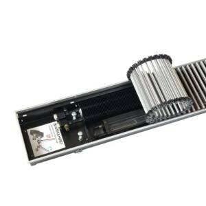 Конвектор внутрипольный KVZ - 230x140x2400 мм (принудительная конвекция с 3 вент-ами, без решетки)