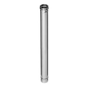 Труба FERRUM Fm01 для одностенного дымохода D80 мм, длина 1000 мм (нержавеющая сталь 0.5 мм)