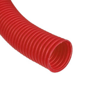 Труба гофрированная STOUT - 20 (наружный диаметр 28 мм, цвет красный, бухта 50м.)
