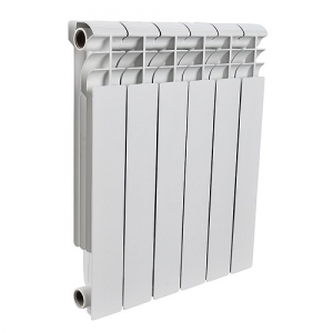 Радиатор алюминиевый ROMMER Profi 500 - 6 секций (подключение боковое, цвет белый)