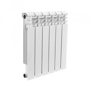 Радиатор биметаллический ROMMER Optima Bm 500 - 6 секций (подключение боковое, цвет белый)
