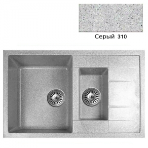 Мойка кухонная гранитная Ulgran U-205 (цвет серый, код 310)